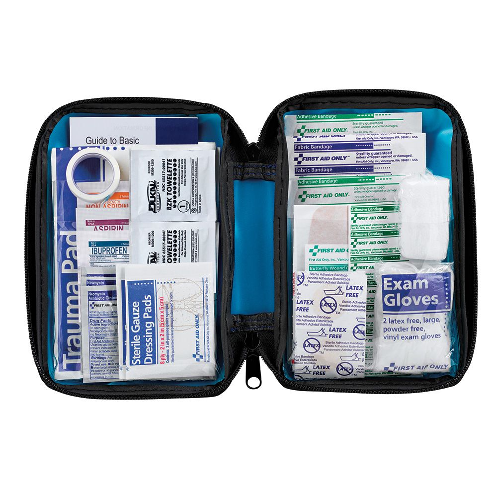 First Aid Only 80 Piece First Aid Kit With Fabric Case FAO-422 First Aid Only 80 Piece First Aid Kit With Fabric Case FAO-422